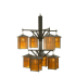 Meyda Tiffany Castille 8 Light 47" Wide Chandelier Craftsman Brown