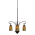 Meyda Tiffany Acorns 3 Light 20-1/2" Wide Chandelier with Tiffany Glass Shade Mahogany Bronze
