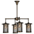 Meyda Tiffany Fulton Winter Pine 4 Light 30" Wide Chandelier Antique