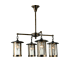 Meyda Tiffany Fulton Grapes 4 Light 31" Wide Chandelier with Clear Glass Shade Polished Brass