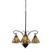Meyda Tiffany Delta Jadestone 3 Light 24" Wide Chandelier with Tiffany Glass Shade Bronze