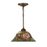 Meyda Tiffany Stained Glass / Tiffany Down Lighting Pendant from the Tiffany Rosebush Collection Tiffany Glass