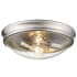 Millennium Lighting 2 Light 12" Wide Flush Mount Bowl Ceiling Fixture Brushed Nickel