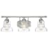 Millennium Lighting Brighton 3 Light 24" Wide Bathroom Vanity Light with Glass Shades Satin Nickel