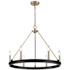 Millennium Lighting Carruth 6 Light 25" Wide Taper Candle Style Chandelier Matte Black / Modern Gold