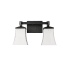 Millennium Lighting Sonorra 2 Light 15" Wide Vanity Light with Frosted Glass Shades Matte Black
