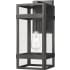 Millennium Lighting Payton 17" Tall Outdoor Wall Sconce with Clear Glass Shade - ADA Compliant Powder Coated Black