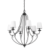 Millennium Lighting Eisley 6 Light 29" Wide Chandelier Matte Black