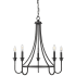 Millennium Lighting Artemis 5 Light 26" Wide Taper Candle Style Chandelier Matte Black