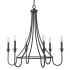 Millennium Lighting Artemis 6 Light 30" Wide Taper Candle Style Chandelier Matte Black