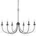 Millennium Lighting Huxley 6 Light 29" Wide Taper Candle Style Chandelier Matte Black