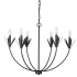 Millennium Lighting Primrose 6 Light 31" Wide Taper Candle Style Chandelier Matte Black