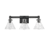 Millennium Lighting Barlon 3 Light 26" Wide Vanity Light with Water Glass Shades Matte Black