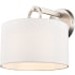 Millennium Lighting Braxstan 10" Tall Wall Sconce with Linen Shade Brushed Nickel