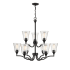 Millennium Lighting Caily 9 Light 32" Wide Chandelier Matte Black