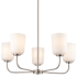 Millennium Lighting Laphia 5 Light 27" Wide Chandelier Brushed Nickel