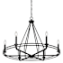Millennium Lighting Jody 6 Light 33" Wide Pillar Candle Style Chandelier Matte Black