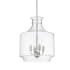 Millennium Lighting Mahannah 4 Light 15" Wide Taper Candle Pendant Brushed Nickel
