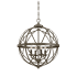 Millennium Lighting Lakewood 4 Light 20" Wide Foyer Pendant with Cage Frame Antique Silver