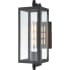 Millennium Lighting Messi 14" Tall Outdoor Wall Sconce with Clear Glass Shade - ADA Compliant Textured Black