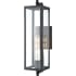 Millennium Lighting Messi 18" Tall Outdoor Wall Sconce with Clear Glass Shade - ADA Compliant Textured Black