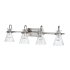 Millennium Lighting Layton 4 Light 32" Wide Bathroom Vanity Light with Glass Shades Brushed Nickel
