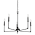 Millennium Lighting Azara 5 Light 28" Wide Pillar Candle Style Chandelier Matte Black