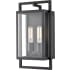 Millennium Lighting Agatha 2 Light 16" Tall Outdoor Wall Sconce with Clear Glass Shade - ADA Compliant Textured Black