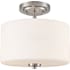 Millennium Lighting Verlana 2 Light 11" Wide Semi-Flush Drum Ceiling Fixture Brushed Nickel