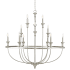 Millennium Lighting Emery 12 Light 40" Wide Taper Candle Style Chandelier Brushed Nickel