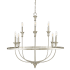 Millennium Lighting Emery 8 Light 34" Wide Taper Candle Style Chandelier Brushed Nickel