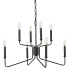 Millennium Lighting Raven 8 Light 28" Wide Taper Candle Style Chandelier Matte Black