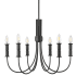 Millennium Lighting Potiss 6 Light 26" Wide Taper Candle Style Chandelier Matte Black