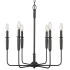 Millennium Lighting Savanne 6 Light 24" Wide Taper Candle Style Chandelier Matte Black