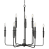 Millennium Lighting Savanne 9 Light 32" Wide Taper Candle Style Chandelier Matte Black