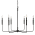 Millennium Lighting Savanne 6 Light 38" Wide Taper Candle Style Chandelier Matte Black