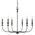 Millennium Lighting Savanne 6 Light 28" Wide Taper Candle Style Chandelier Matte Black