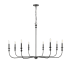 Millennium Lighting Savanne 8 Light 48" Wide Taper Candle Style Chandelier Matte Black