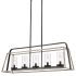 Millennium Lighting Bonnie 5 Light 38" Wide Taper Candle Linear Chandelier Matte Black / Gray Wood
