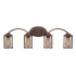 Millennium Lighting Akron 4 Light 30" Wide Vanity Light with Mesh Style Metal Shades Rubbed Bronze