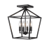 Millennium Lighting 4 Light 12" Wide Semi-Flush Ceiling Fixture Matte Black