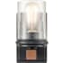 Millennium Lighting Taos 9" Tall Wall Sconce Matte Black / Wood Grain