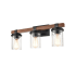Millennium Lighting Taos 3 Light 23" Wide Bathroom Vanity Light Matte Black / Wood Grain
