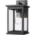 Millennium Lighting Bowton II 11" Tall Outdoor ADA Wall Sconce with Clear Glass Shade Powder Coated Black