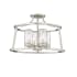 Millennium Lighting Errol 4 Light 18" Wide Semi-Flush Ceiling Fixture Brushed Nickel