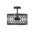 Millennium Lighting Arelyn 13" Wide Semi-Flush Drum Ceiling Fixture Matte Black