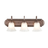 Millennium Lighting 3 Light 24" Wide Vanity Light with Frosted Glass Shades Bronze