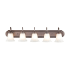 Millennium Lighting 5 Light 36" Wide Vanity Light with Frosted Glass Shades Bronze