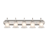 Millennium Lighting 5 Light 36" Wide Vanity Light with Frosted Glass Shades Satin Nickel