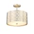 Millennium Lighting Gracelan 13" Wide Semi-Flush Drum Ceiling Fixture Brushed Nickel
